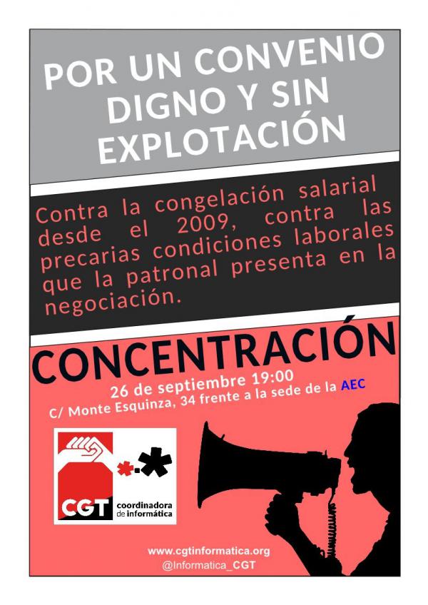 Cartel concentración en Madrid, Monte Esquinza 34