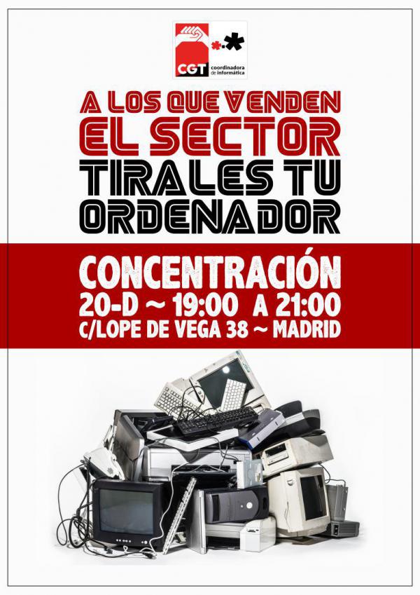 Concentración en Madrid 20D frente a CCOO