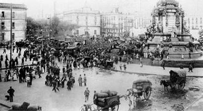 Manifestación huelga de la Canadenca