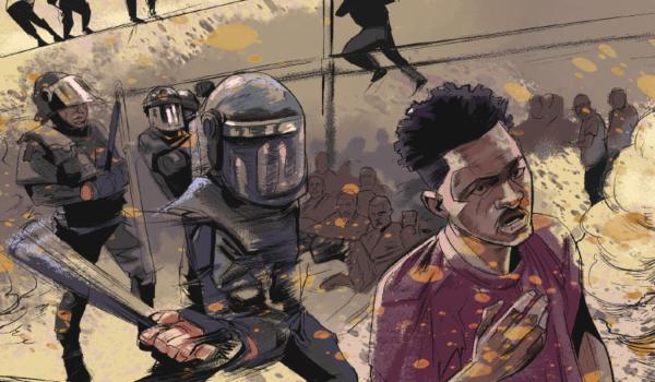 Viñeta del cómic ‘Los nadie’. Imagen de Dolmen. 