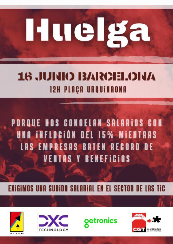 Cartel manifestación Barcelona 16J